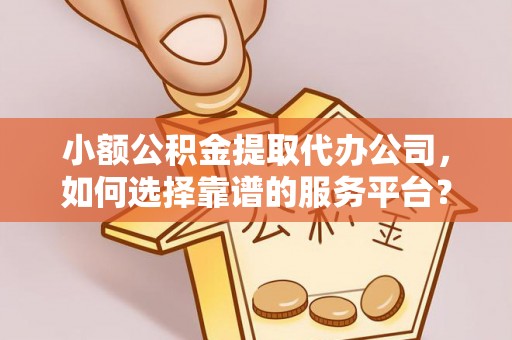 馆陶小额公积金提取代办公司，如何选择靠谱的服务平台？