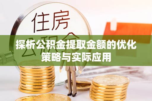 馆陶探析公积金提取金额的优化策略与实际应用