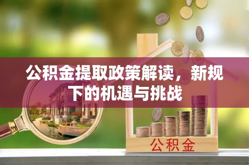馆陶公积金提取政策解读，新规下的机遇与挑战