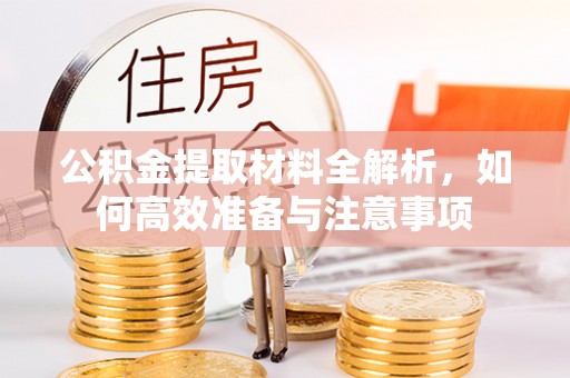 馆陶公积金提取材料全解析，如何高效准备与注意事项