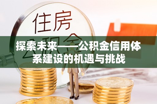 馆陶探索未来——公积金信用体系建设的机遇与挑战