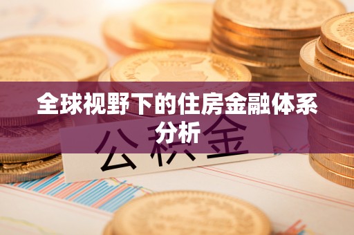 馆陶全球视野下的住房金融体系分析